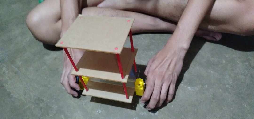 Early self-balancing robot chassis prototype