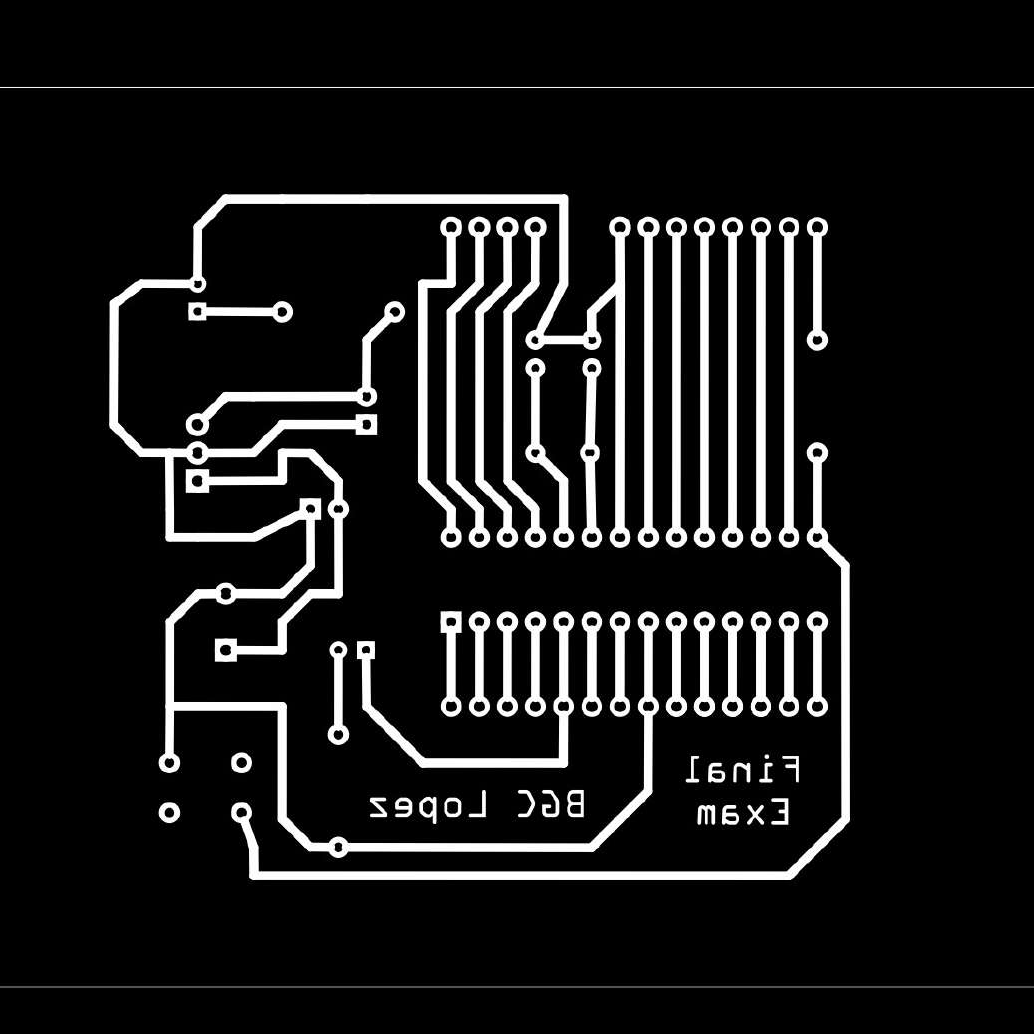 Inverted DIY Arduino PCB copper-bottom layout