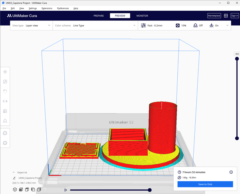 3D view of the complete pH sensor enclosure